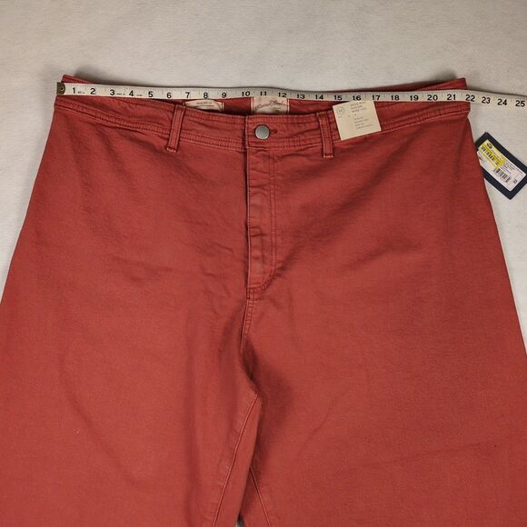 Universal Thread Womens 22 High Rise Sailor Wide Leg Ankle Jean Red Coral Casual - Picture 9 of 15